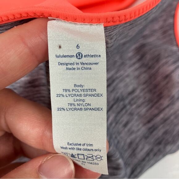 Lululemon Athletica | Neon Orange Reversible Gray Bikini Bottoms 6 - Picture 3 of 6